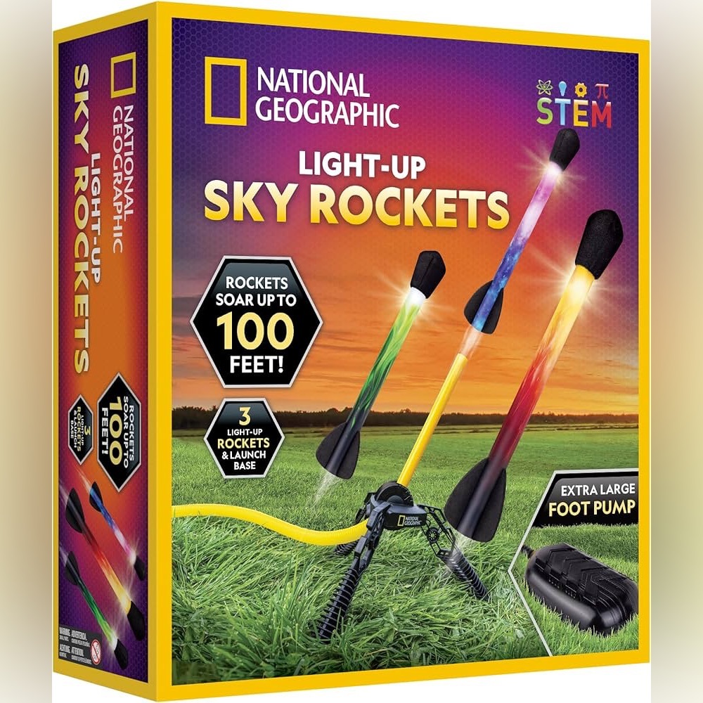National Geographic Colorful Light-Up Rockets